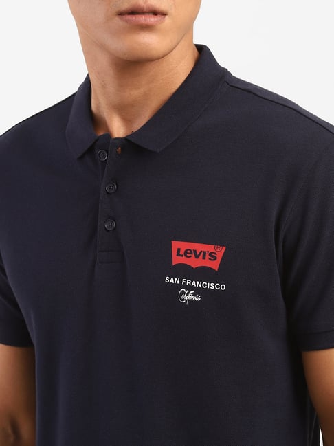 Levi's Navy Logo Polo T-Shirt
