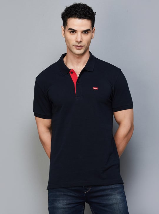 LEVI'S Men Solid Regular Fit Polo T-shirt