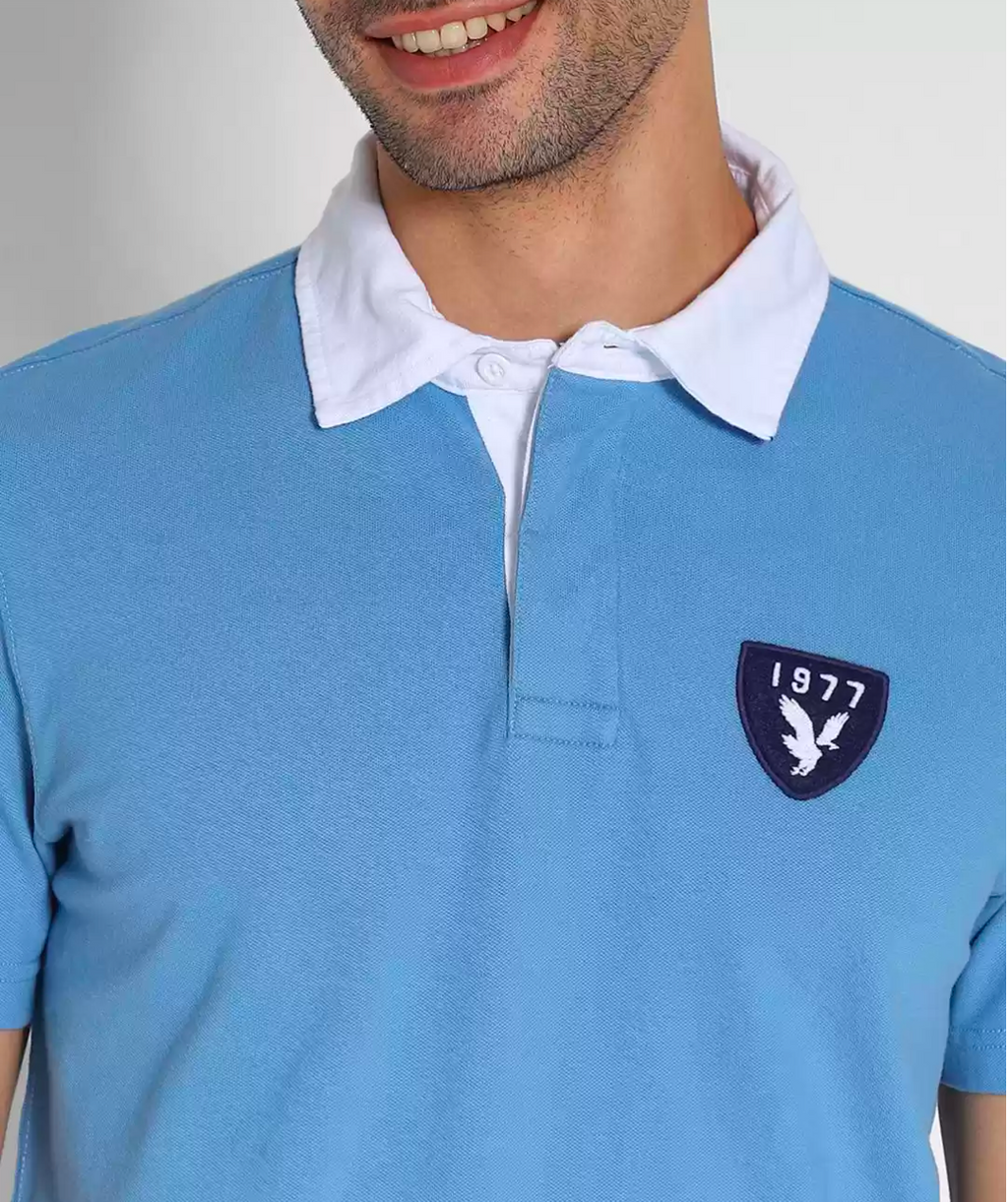 AMERICAN EAGLE OUTFITTERS solid POLO T-SHIRT