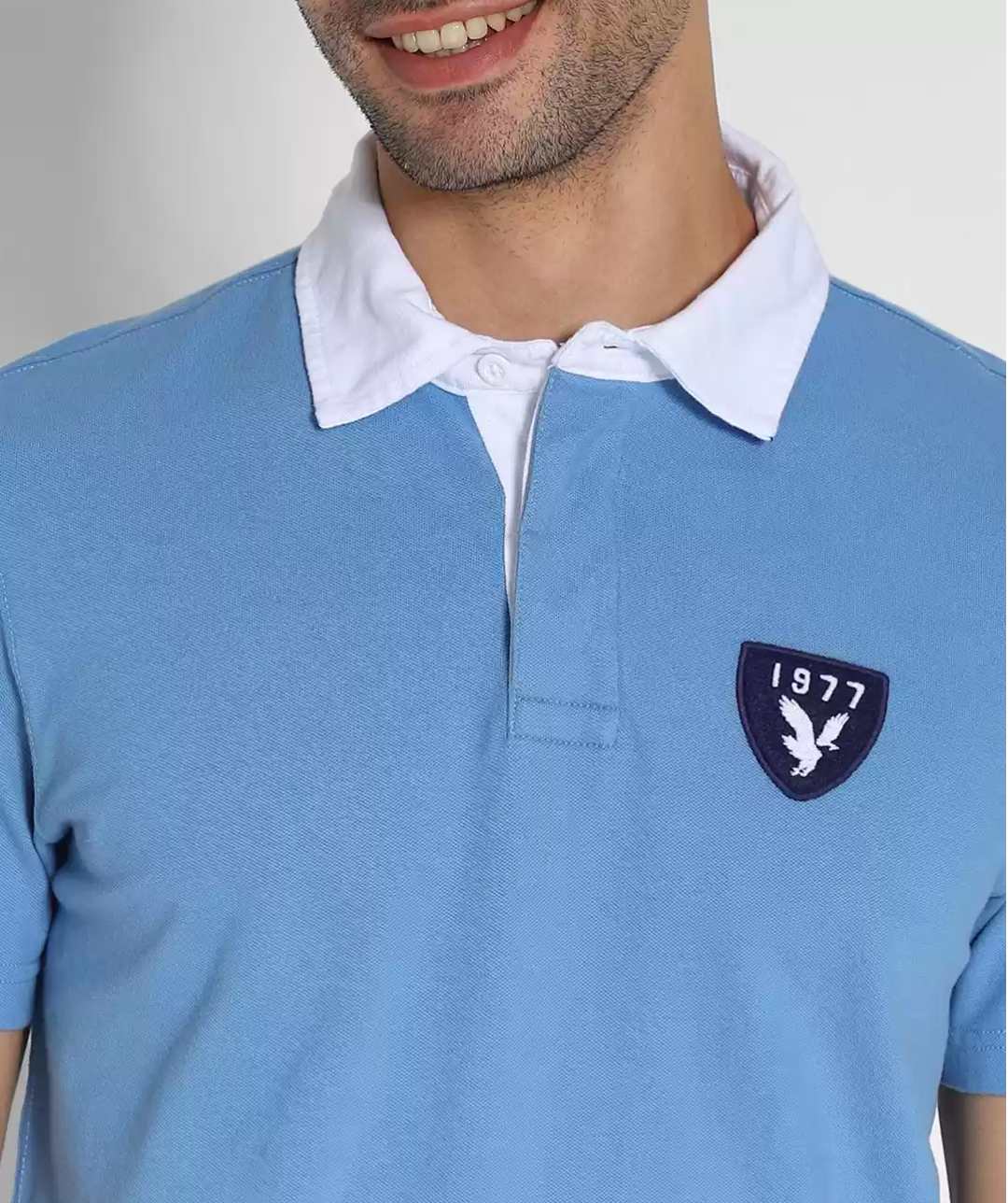 AMERICAN EAGLE OUTFITTERS solid POLO T-SHIRT