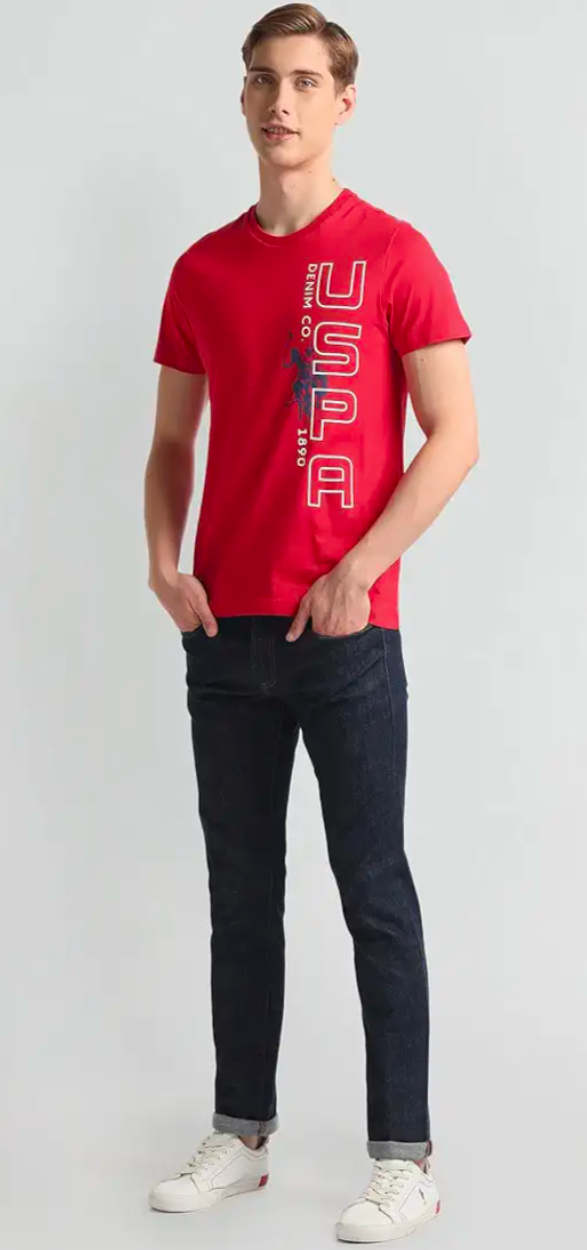 USPA | MEN ROUND NECK REGULAR FIT T-SHIRT