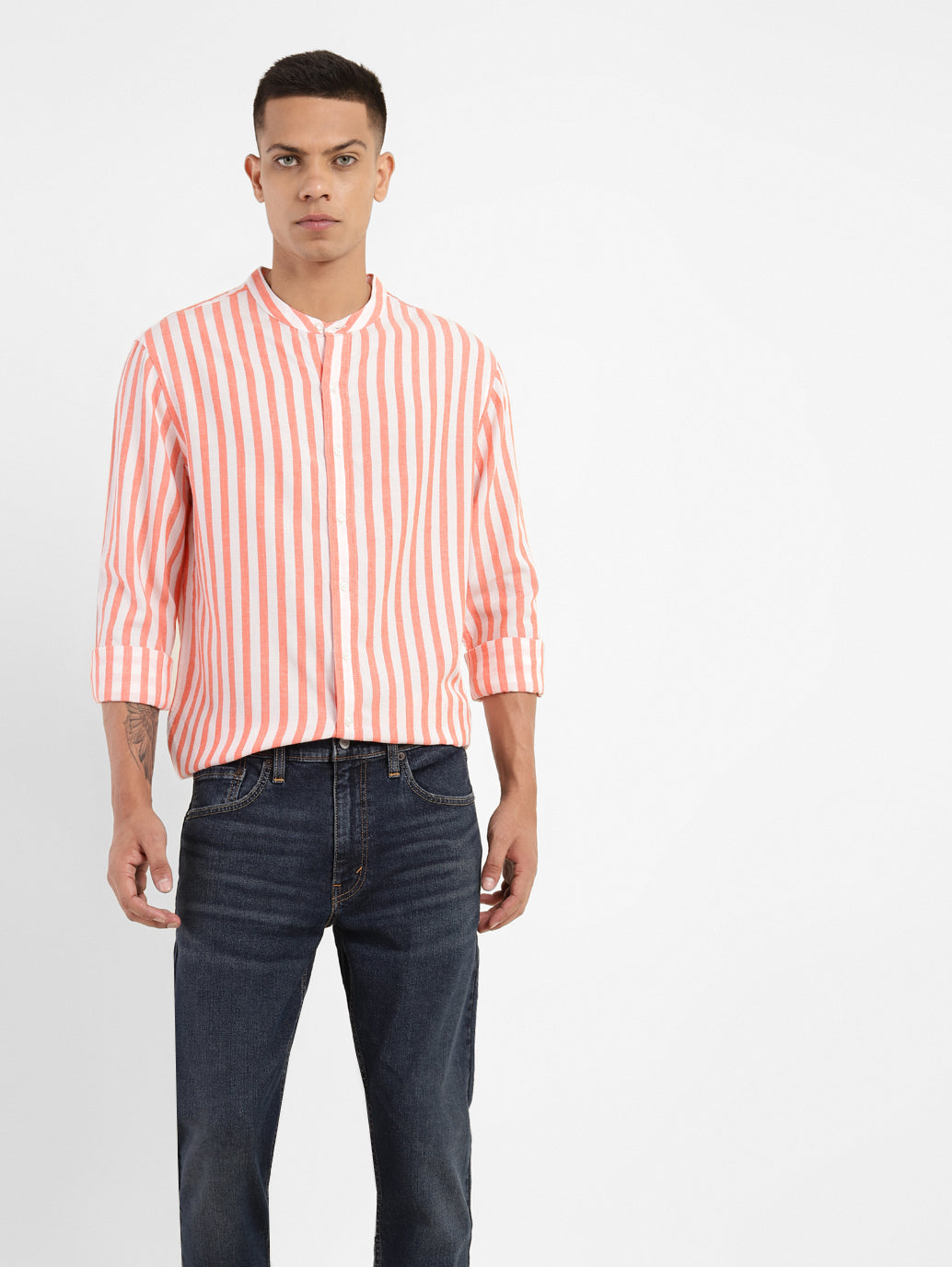 Men's Striped Band Neck Shirt Levi's