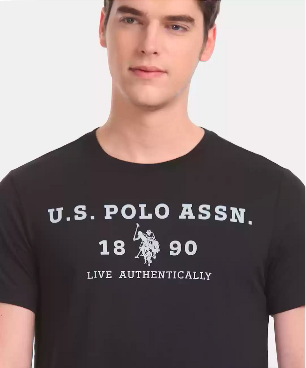 USPA|men's regular fit crew-neck T-shirt