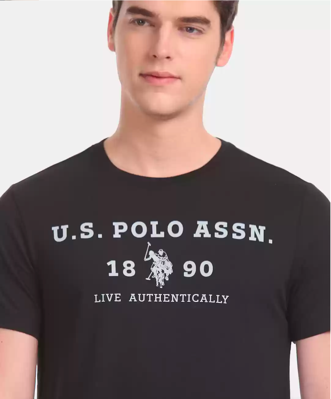 USPA|men's regular fit crew-neck T-shirt