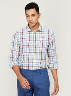 INDIAN TERRAIN Men Checked Slim Fit Casual Shirt