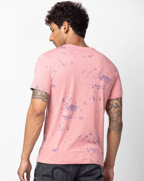 Printed slim fit crew neck t-shirt by Spykar