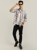 INDIAN TERRAIN Men Checked Slim Fit Casual Shirt