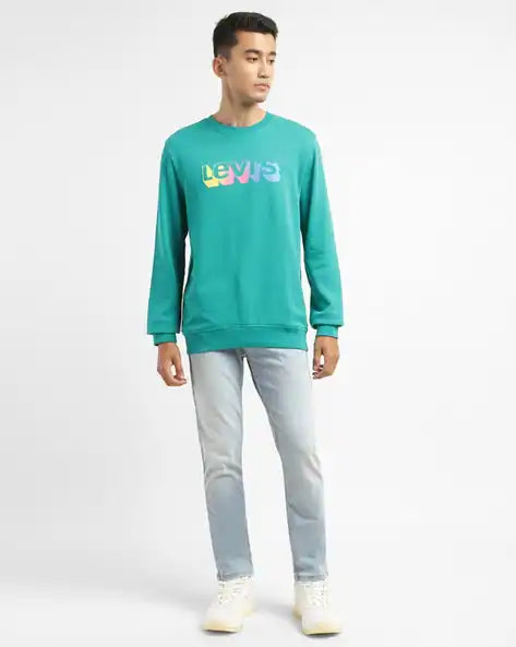 Men's Brand Logo Crew Neck Sweatshirt by Levi's