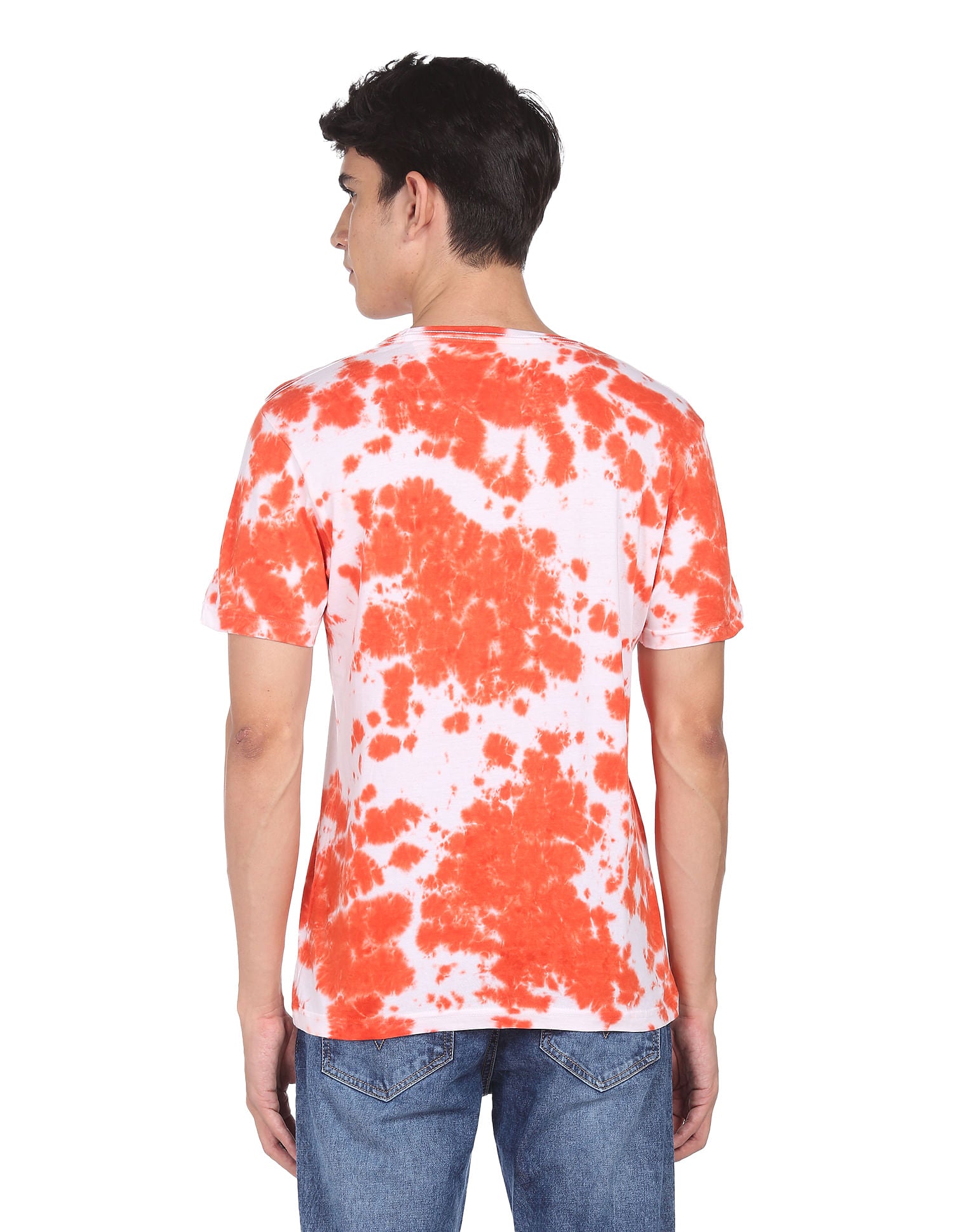 Crew Neck Tie Dye Print T- shirt by Flying Machine