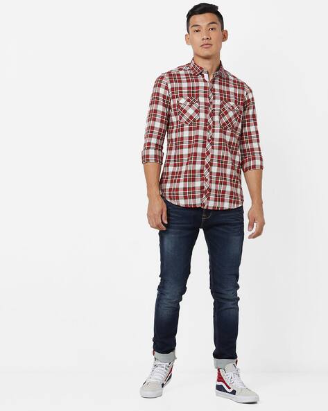 Killer checked slim fit shirt