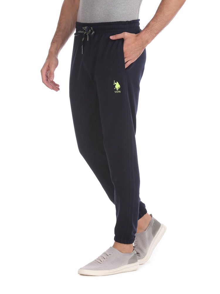 U.S. POLO ASSN.
Navy Blue Drawstring Waist Solid Joggers