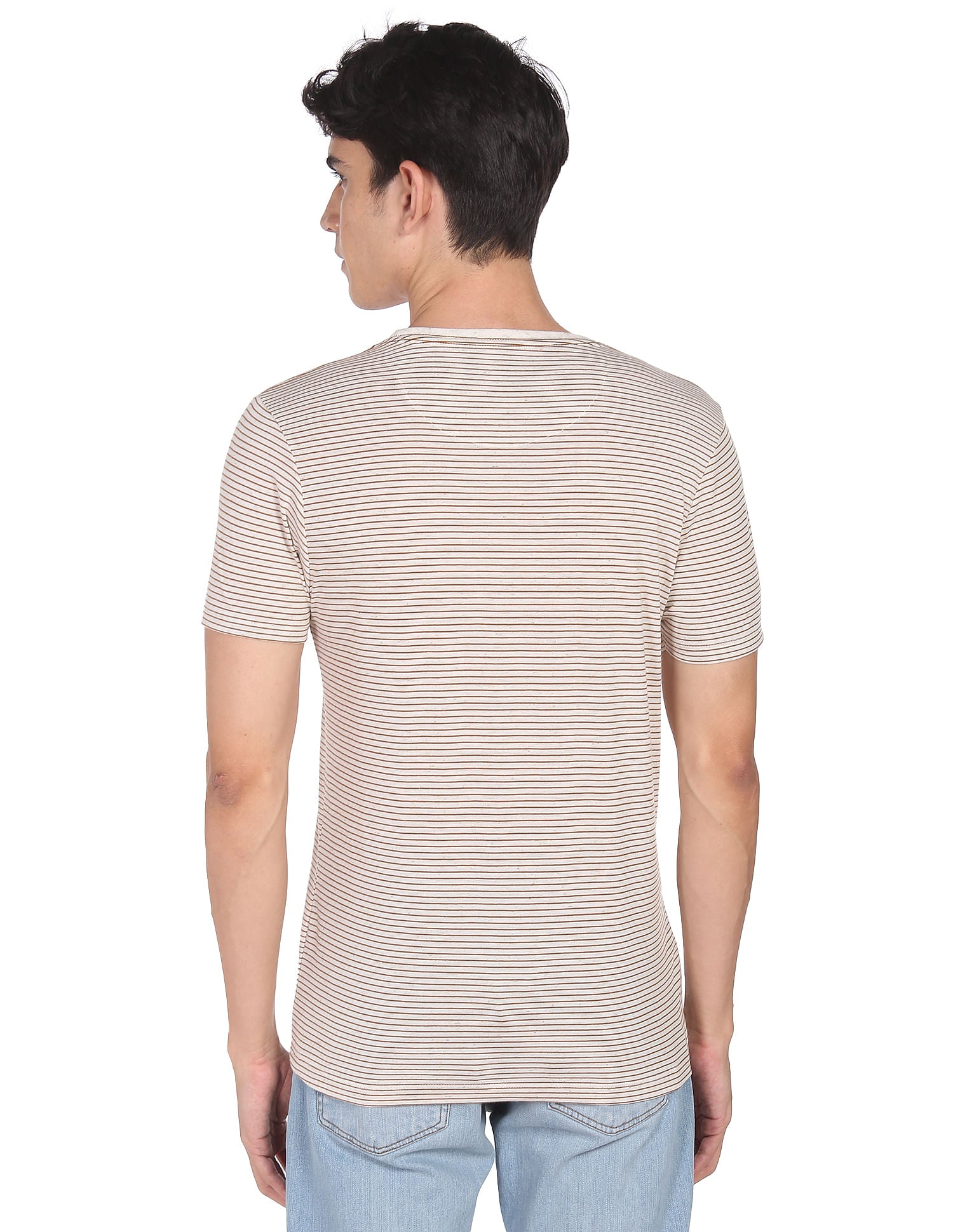 FLYING MACHINE men's Regular Fit crew-neck T-shirt