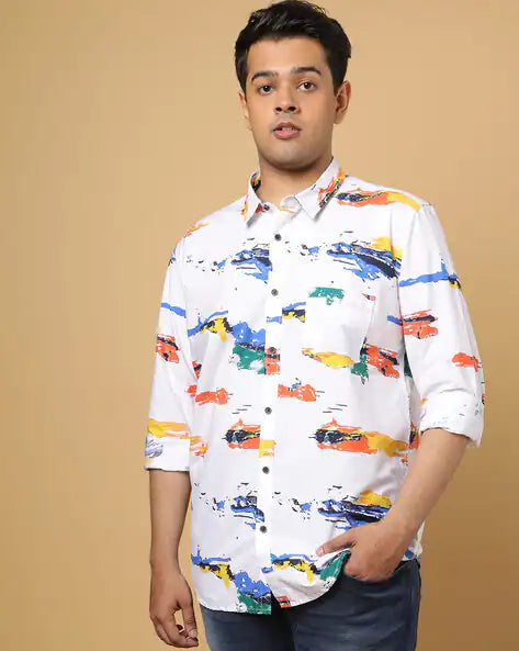 Graphic Print Cotton Shirt by Pepe Jeans
