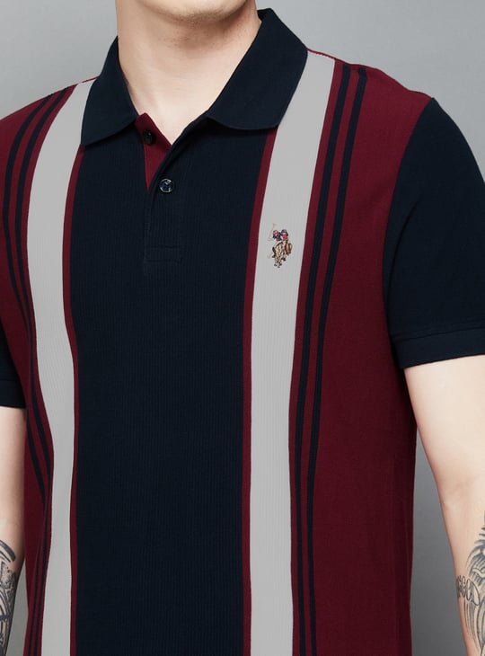 U.S. POLO ASSN. Men Striped Polo T-shirt