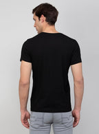 Men Graphic Printed Crew Neck Regular Fit T-shirt by Spykar