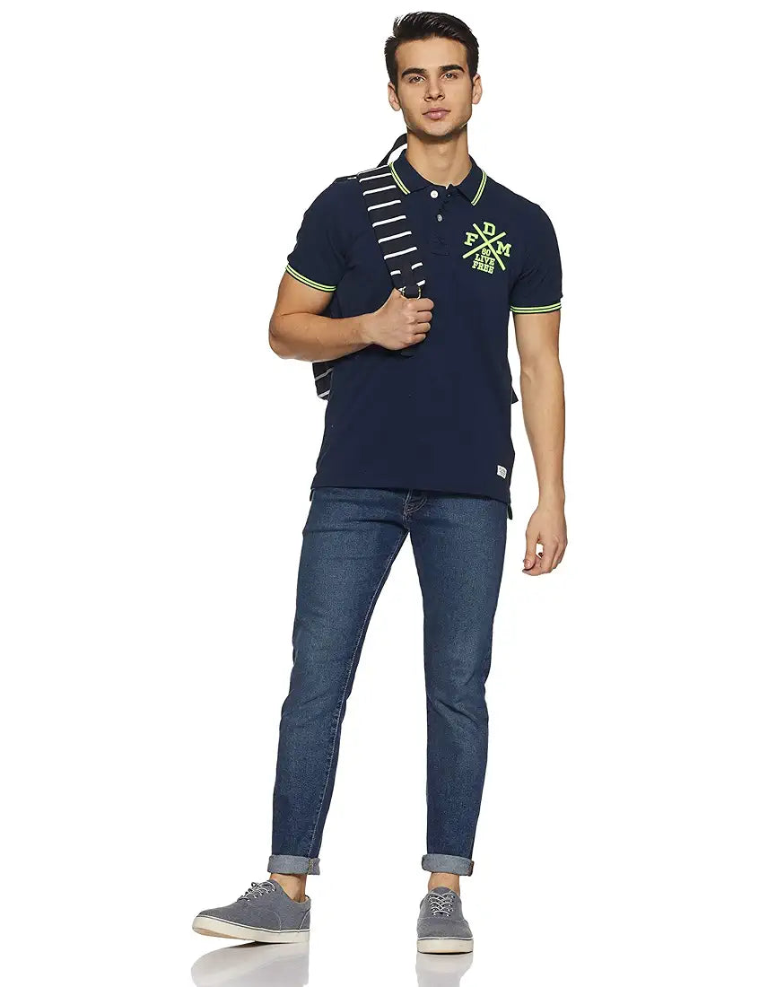 Flying Machine Men's Printed Regular fit T-Shirt