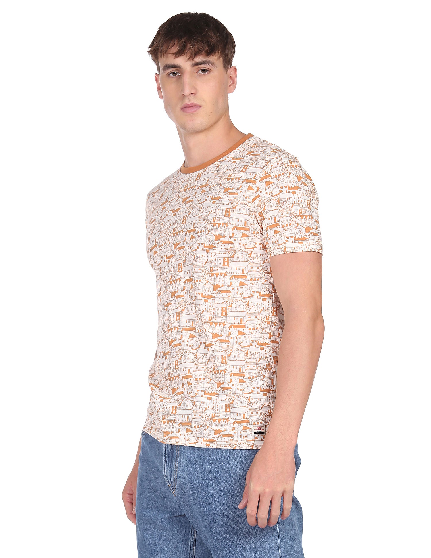 All Over Print Cotton T-shirt by Flying Machine