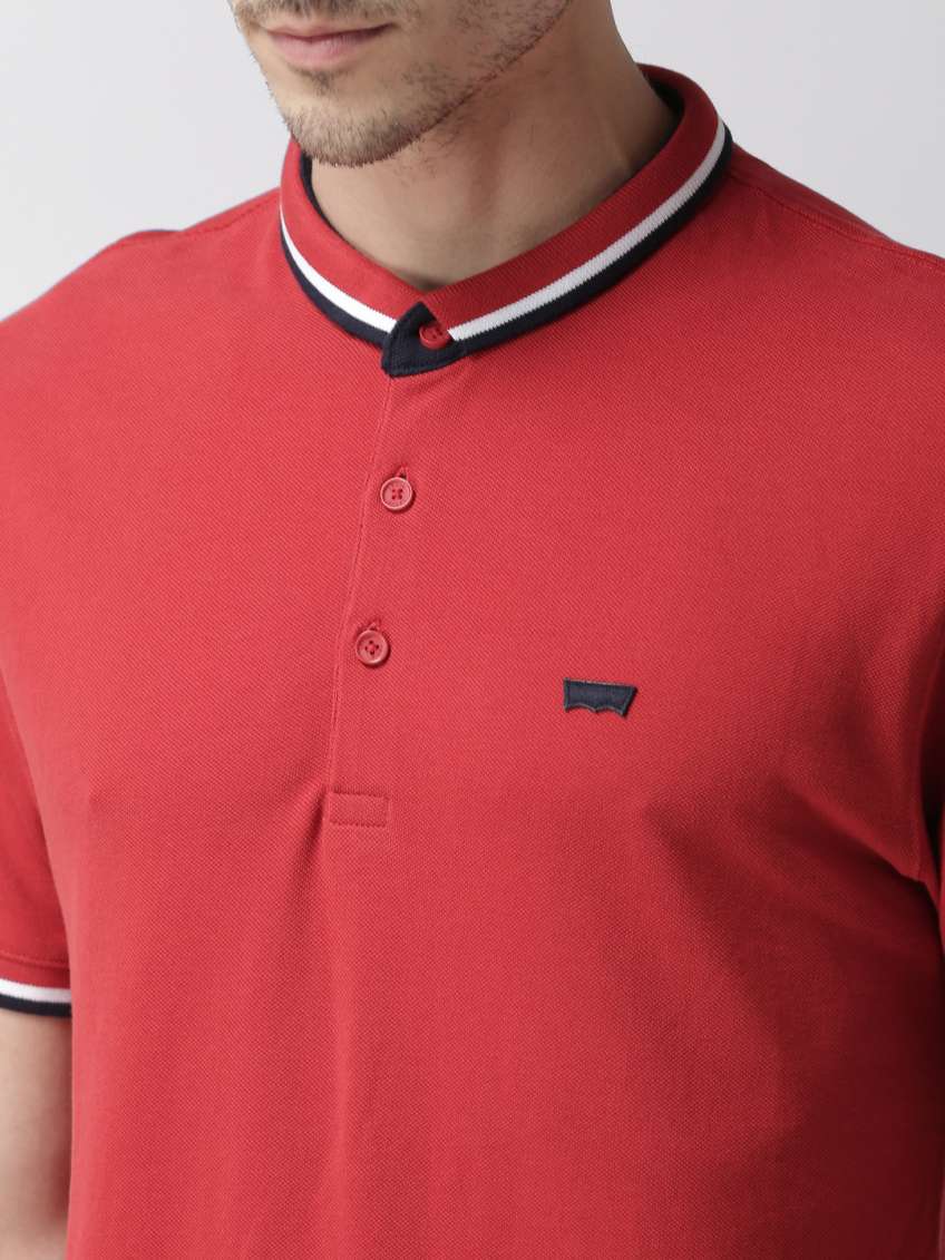 Levi's Blue Cotton Regular Fit Polo T-Shirt