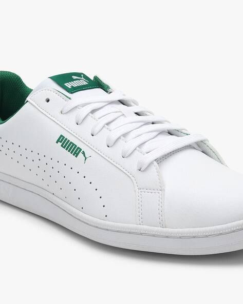 Puma white & green casual shoes for men