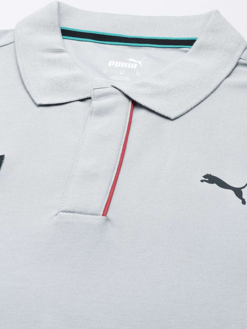 Mercedes AMG Petronas Polo Collar Applique T-shirt by Puma