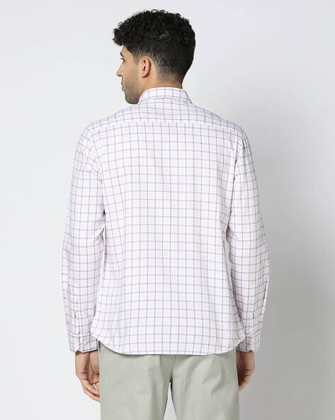 Purple checked shirt By NETPLAY
