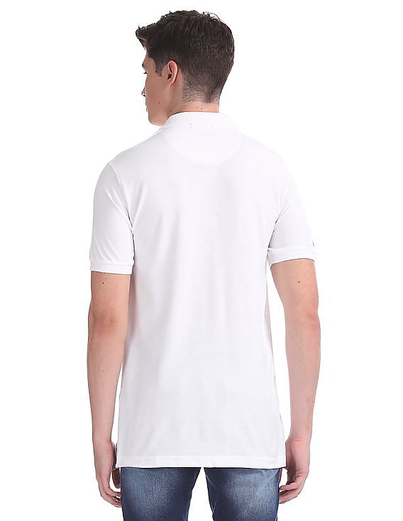 Solid Pique Polo Print T-shirt by Flying Machine