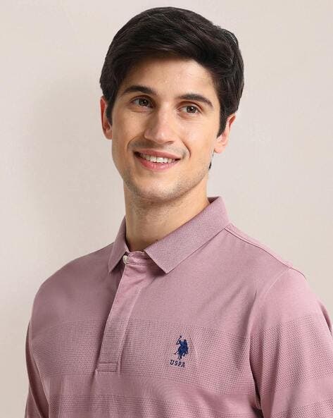 Men Patterned Slim Fit Polo T-Shirt by U. S. POLO ASSN.