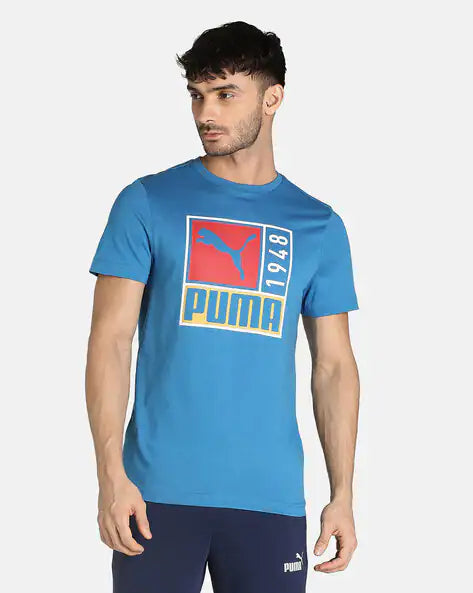 Logo Print Crew-Neck T-shirt by Puma