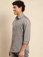 Regular Fit Spread Collar Solid Tencel Shirt UCB