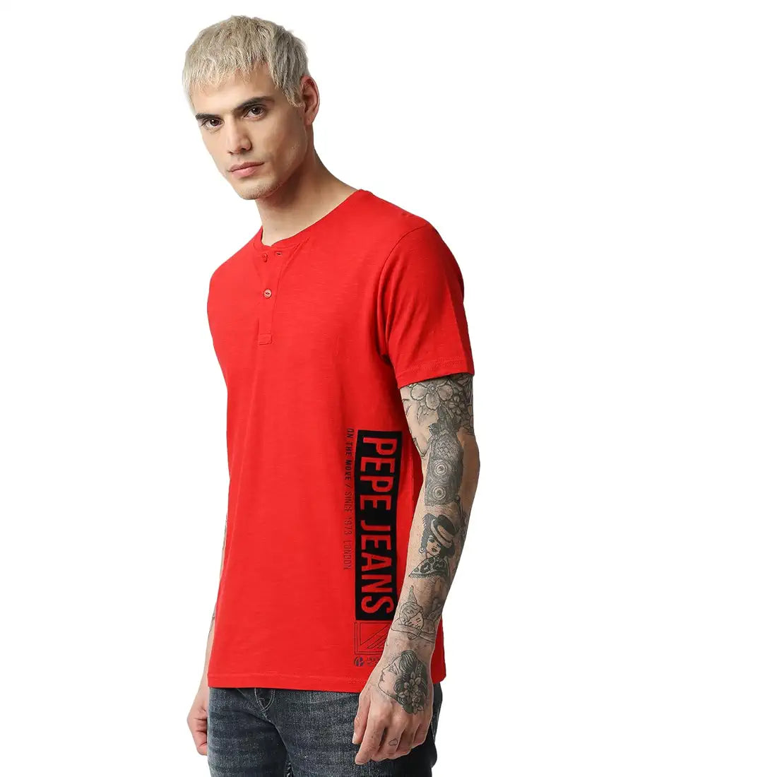 Men's Solid Slim Fit T-Shirt by Pepe Jeans