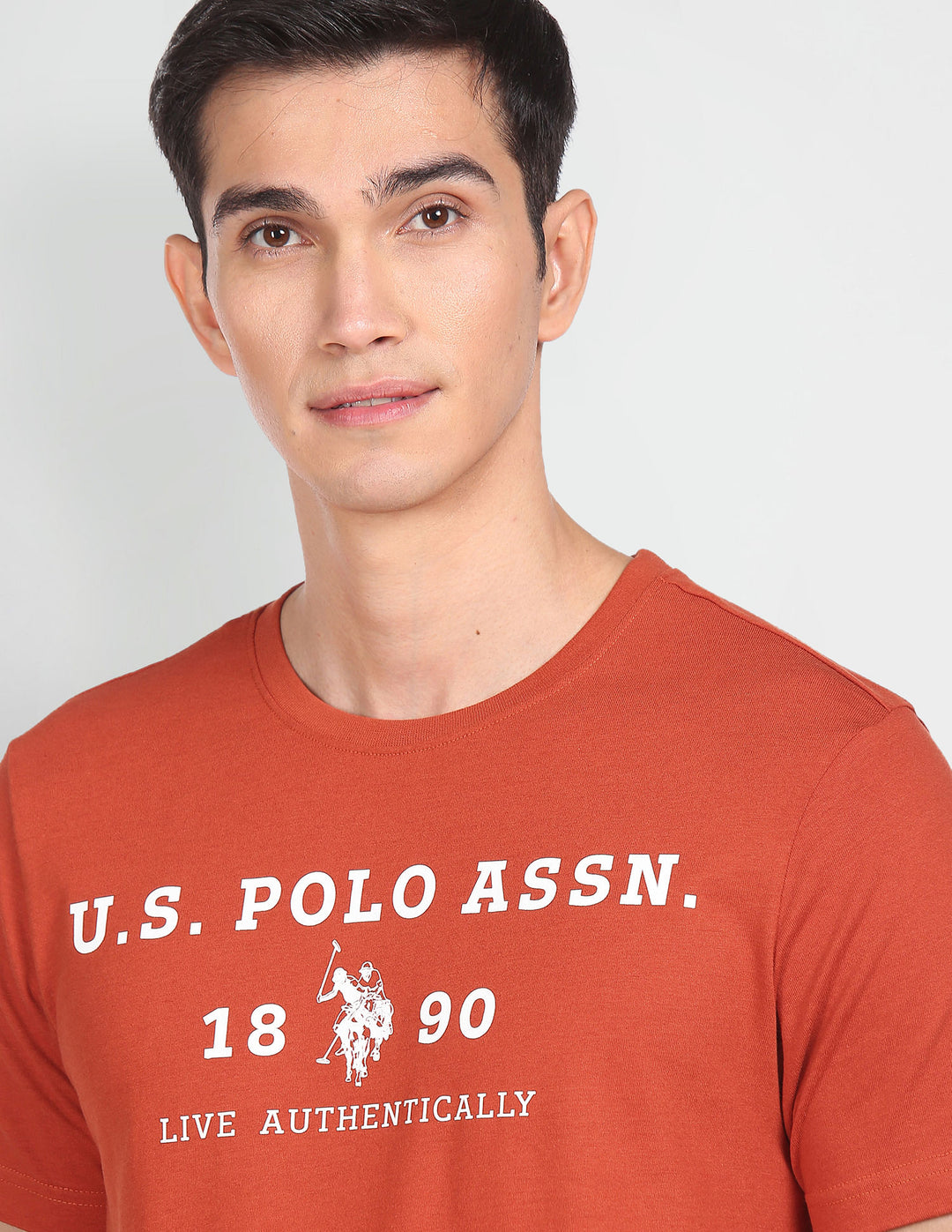 Crew Neck Brand Print  T-Shirt by U. S. POLO ASSN.