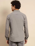 Regular Fit Spread Collar Solid Tencel Shirt UCB