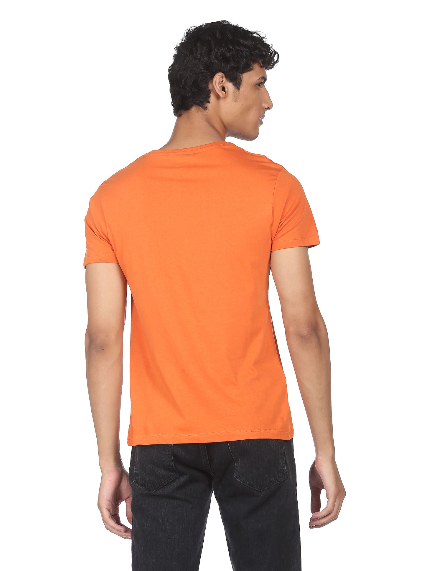 Pure Cotton Graphic Print T-shirt by Flying Machine