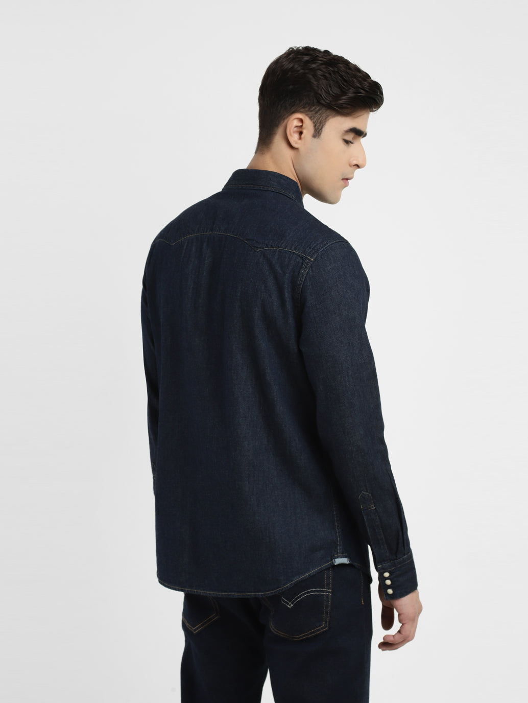Men's Solid Blue Collar Shirt Levi's