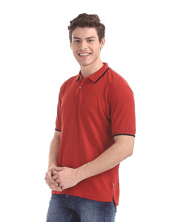 FLYING MACHINE REGULAR FIT POLO T-SHIRT