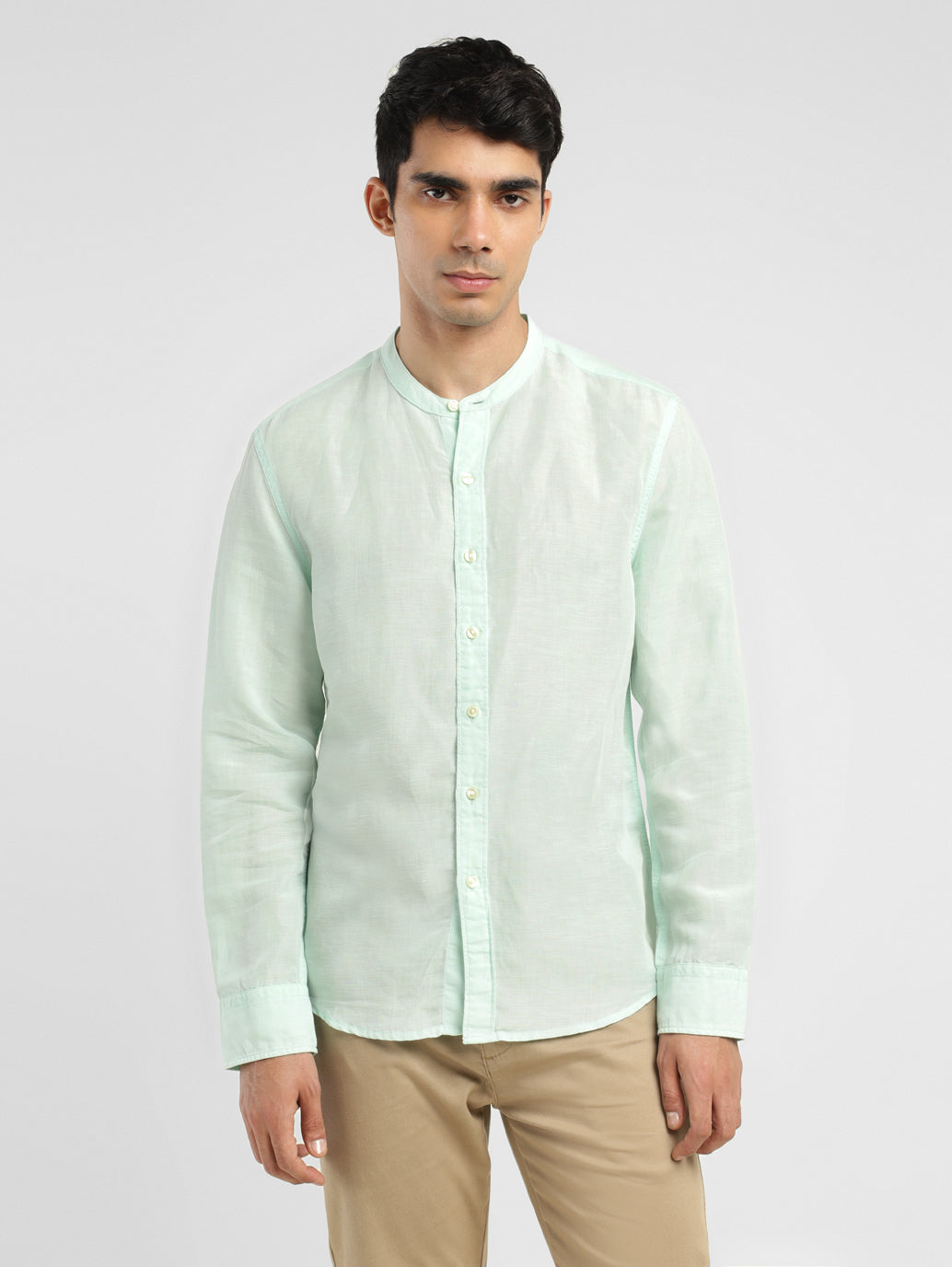Men's Solid Slim Fit Linen Shirt Levi's
