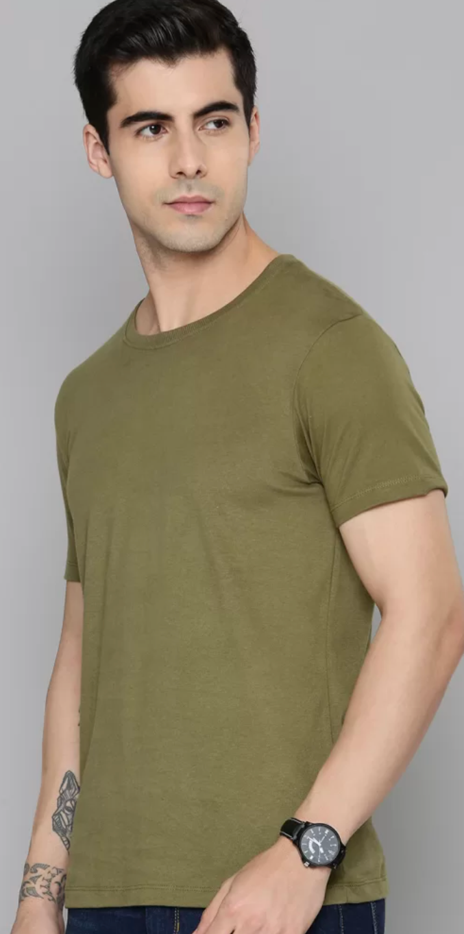 Flying Machine olive slim fit T-shirt