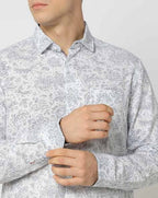 Men Floral Print Slim Fit Shirt by Netplay