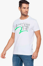 Spykar blended slim fit white t-shirt