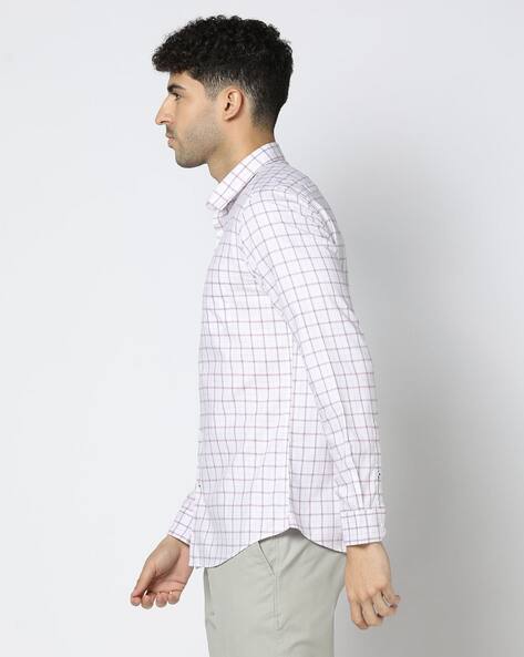 Purple checked shirt By NETPLAY