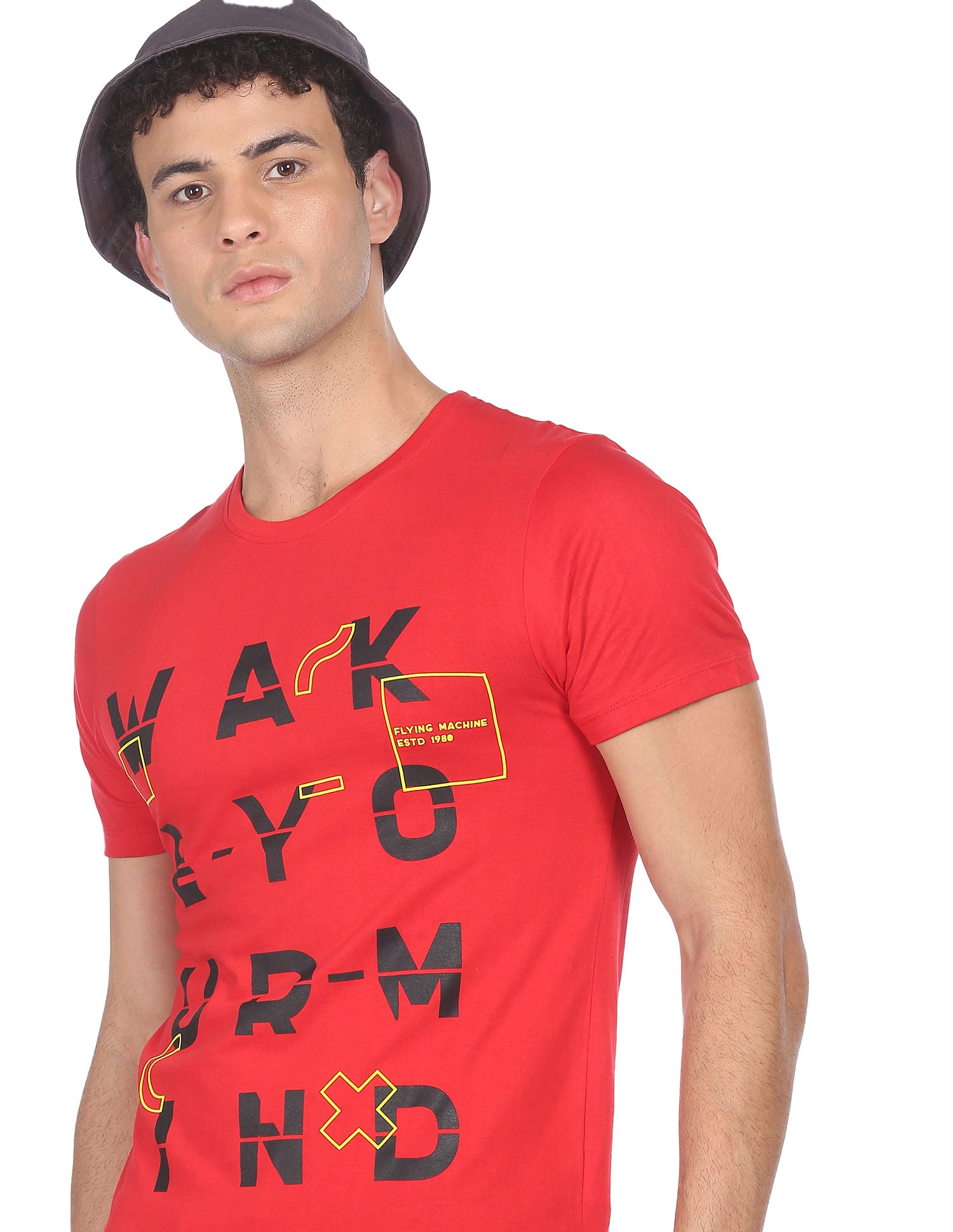 Cotton Graphic Print T-shirt by Flying Machine