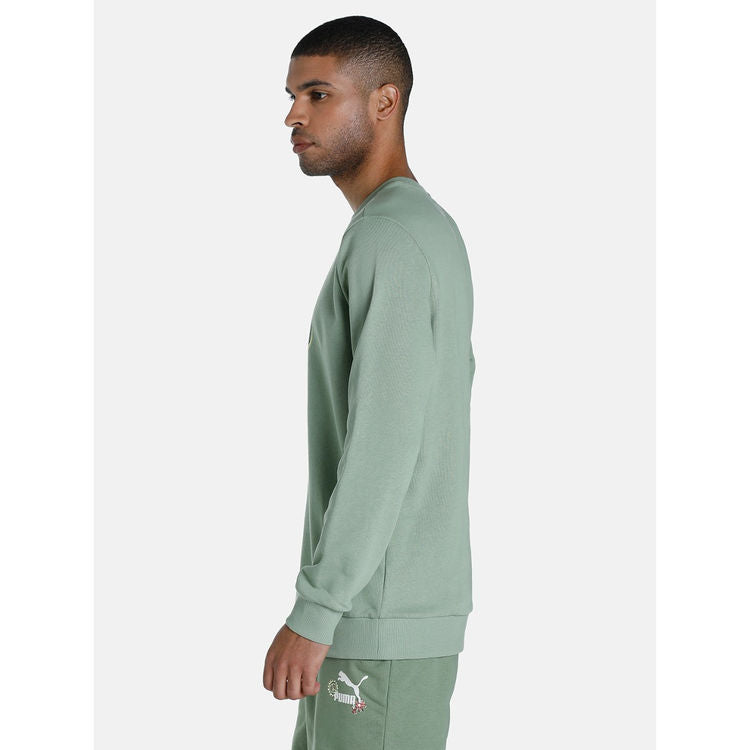X1der Feelgood Crew Mens Green Sweatshirt by Puma