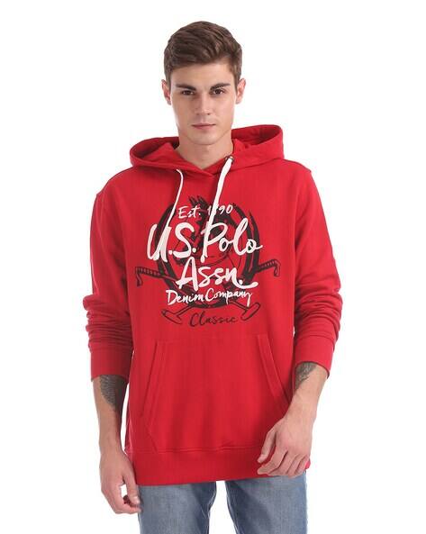 Hooded Sweatshirt with Split Pockets by U. S  POLO ASSN.
