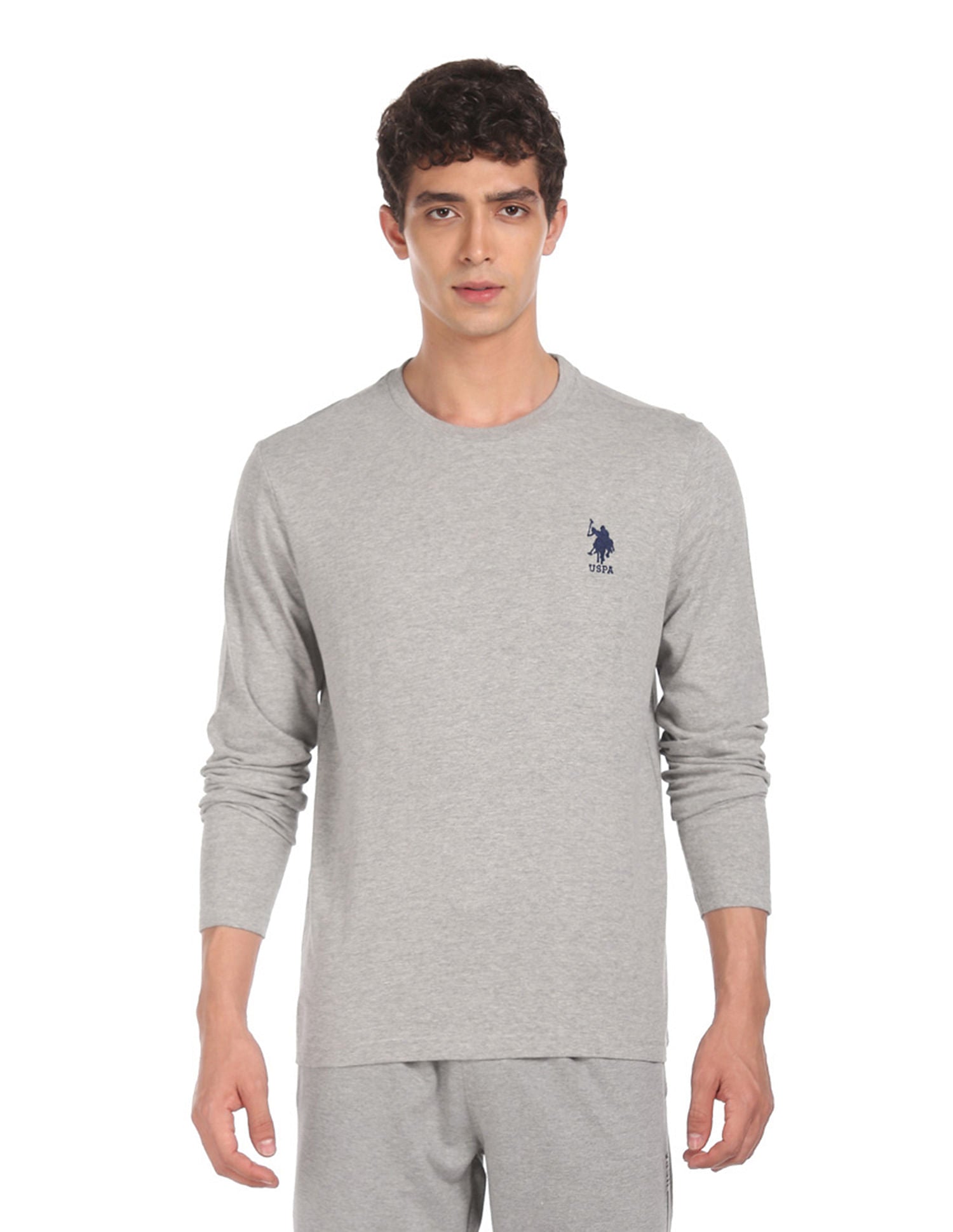 Crew Neck Solid Cotton T-shirt by U. S. POLO ASSN