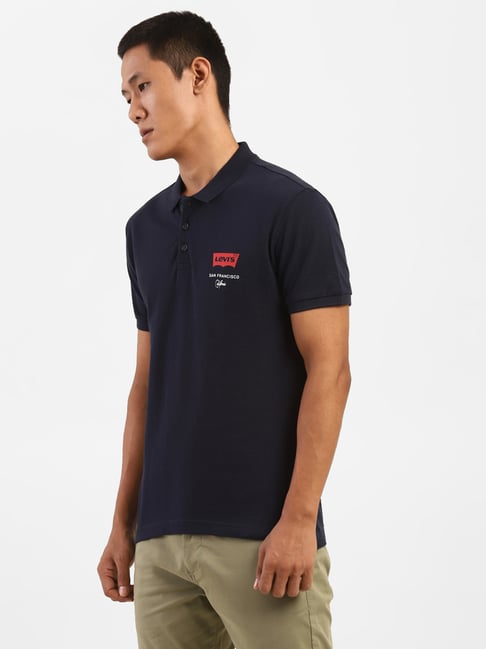 Levi's Navy Logo Polo T-Shirt