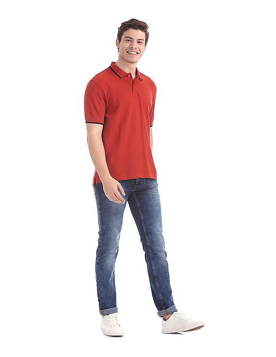 FLYING MACHINE REGULAR FIT POLO T-SHIRT