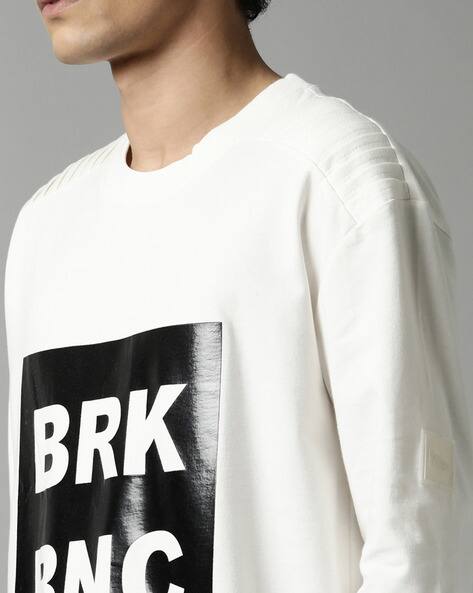 Typographic Print Crew-Neck sweatshirts by Break Bounce