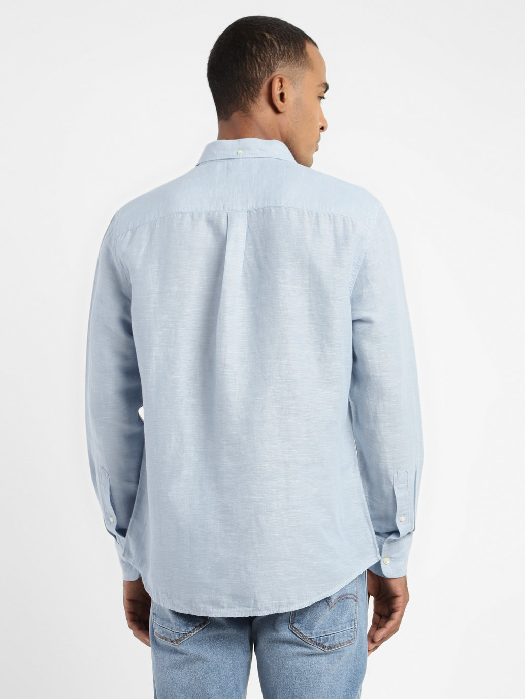 Men's Solid Spread Collar Linen Shirt LEVI'S