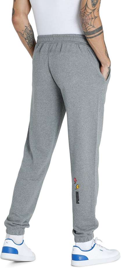 PUMA | Men Printed Grey Track pants