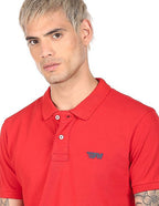 Solid Pique Polo Print T-shirt by Flying Machine